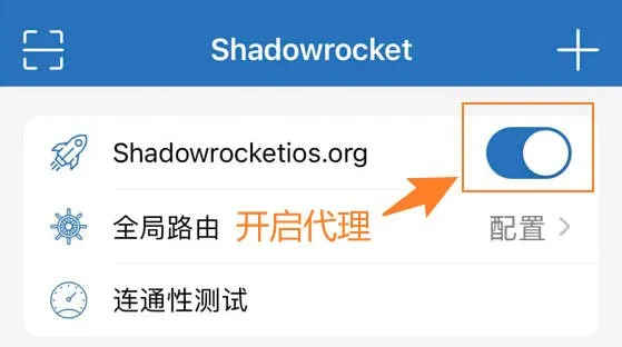 Shadowrocket开启代理开关